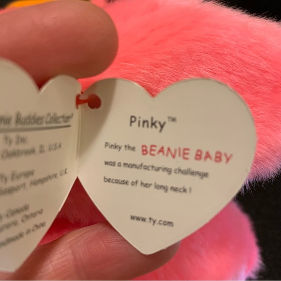 Ty Beanie Buddies Collection Pinky Flamingo 1998 - Picture 10 of 13